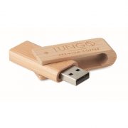 ROTATING BAMBOO CASING USB FLASH DRIVE - TECNOLOGIA - USB  4