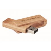 ROTATING BAMBOO CASING USB FLASH DRIVE - TECNOLOGIA - USB  12